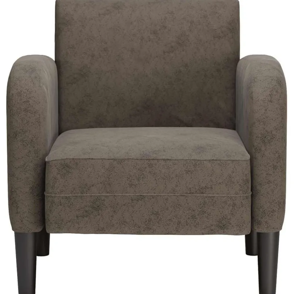 vidaXL Fauteuil met armleuningen 54 cm kunstleer donkergrijs