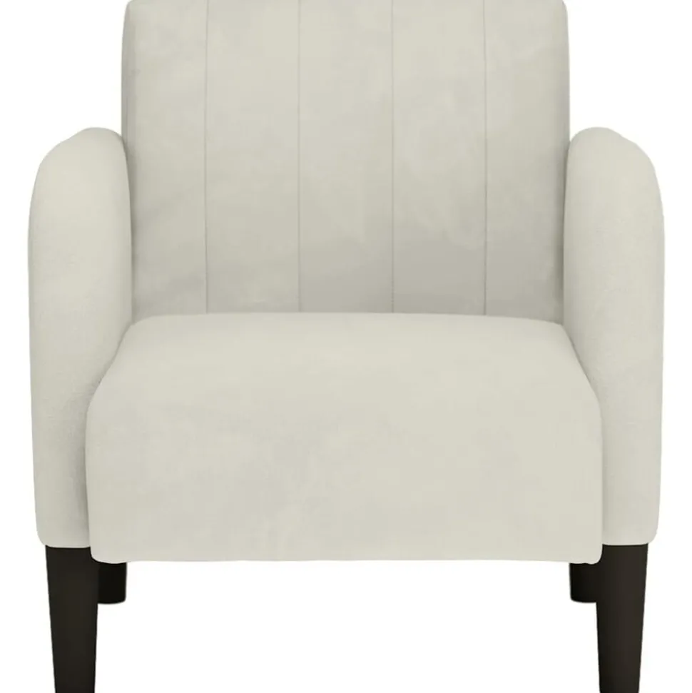 vidaXL Fauteuil met armleuningen 54 cm fluweel crèmekleurig