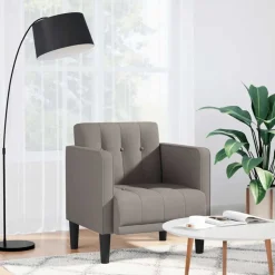 vidaXL Fauteuil met armleuningen Taupe 53 cm Stof
