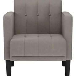 vidaXL Fauteuil met armleuningen Taupe 53 cm Stof
