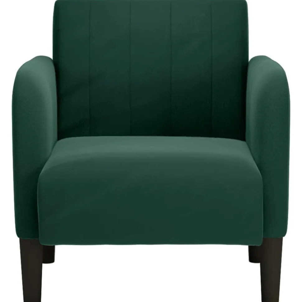 vidaXL Fauteuil met armleuningen 54 cm fluweel donkergroen