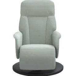 vidaXL Fauteuil met voetensteun verstelbaar fluweel lichtgrijs