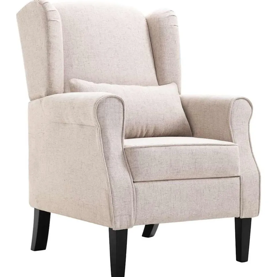 vidaXL Fauteuil stof beige