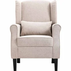 vidaXL Fauteuil stof beige