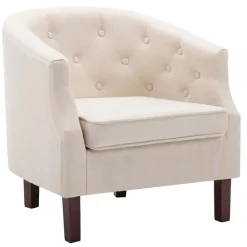 vidaXL Fauteuil stof beige