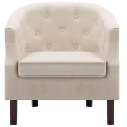 vidaXL Fauteuil stof beige