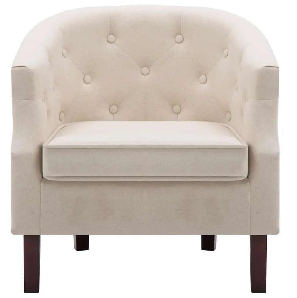 vidaXL Fauteuil stof beige