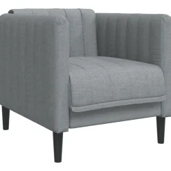 vidaXL Fauteuil stof donkergrijs
