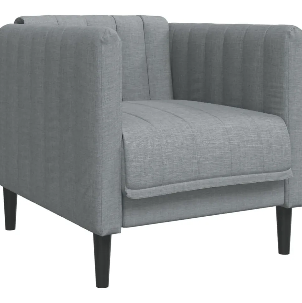 vidaXL Fauteuil stof donkergrijs