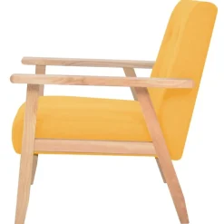 vidaXL Fauteuil stof geel