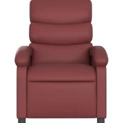 vidaXL Fauteuil verstelbaar kunstleer wijnrood