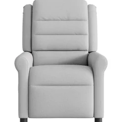 vidaXL Fauteuil verstelbaar stof wolk grijs