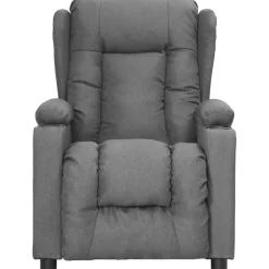 vidaXL Fauteuil verstelbaar stof lichtgrijs