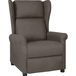 vidaXL Fauteuil verstelbaar stof bruin