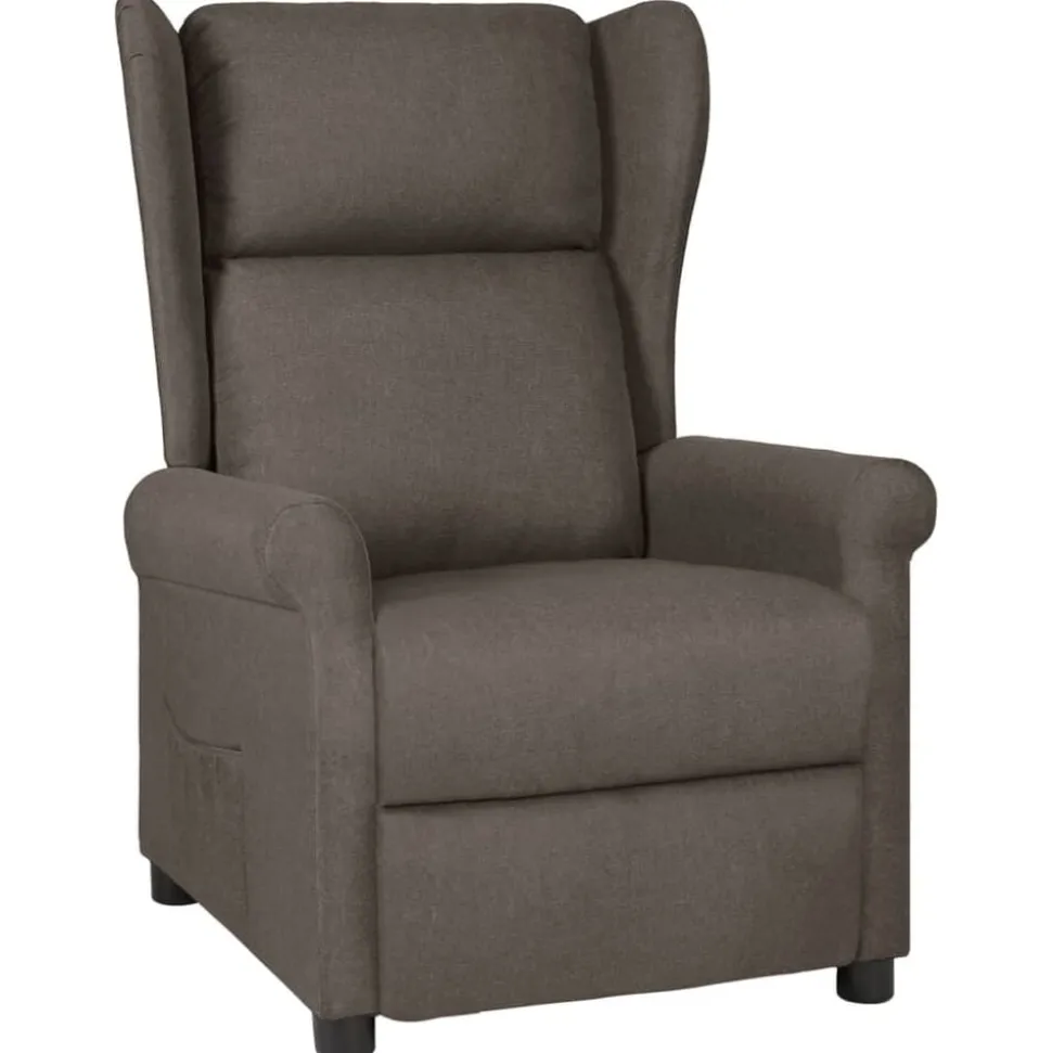 vidaXL Fauteuil verstelbaar stof bruin