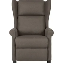 vidaXL Fauteuil verstelbaar stof bruin