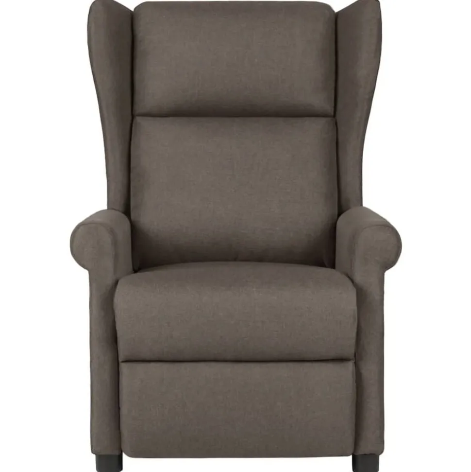 vidaXL Fauteuil verstelbaar stof bruin