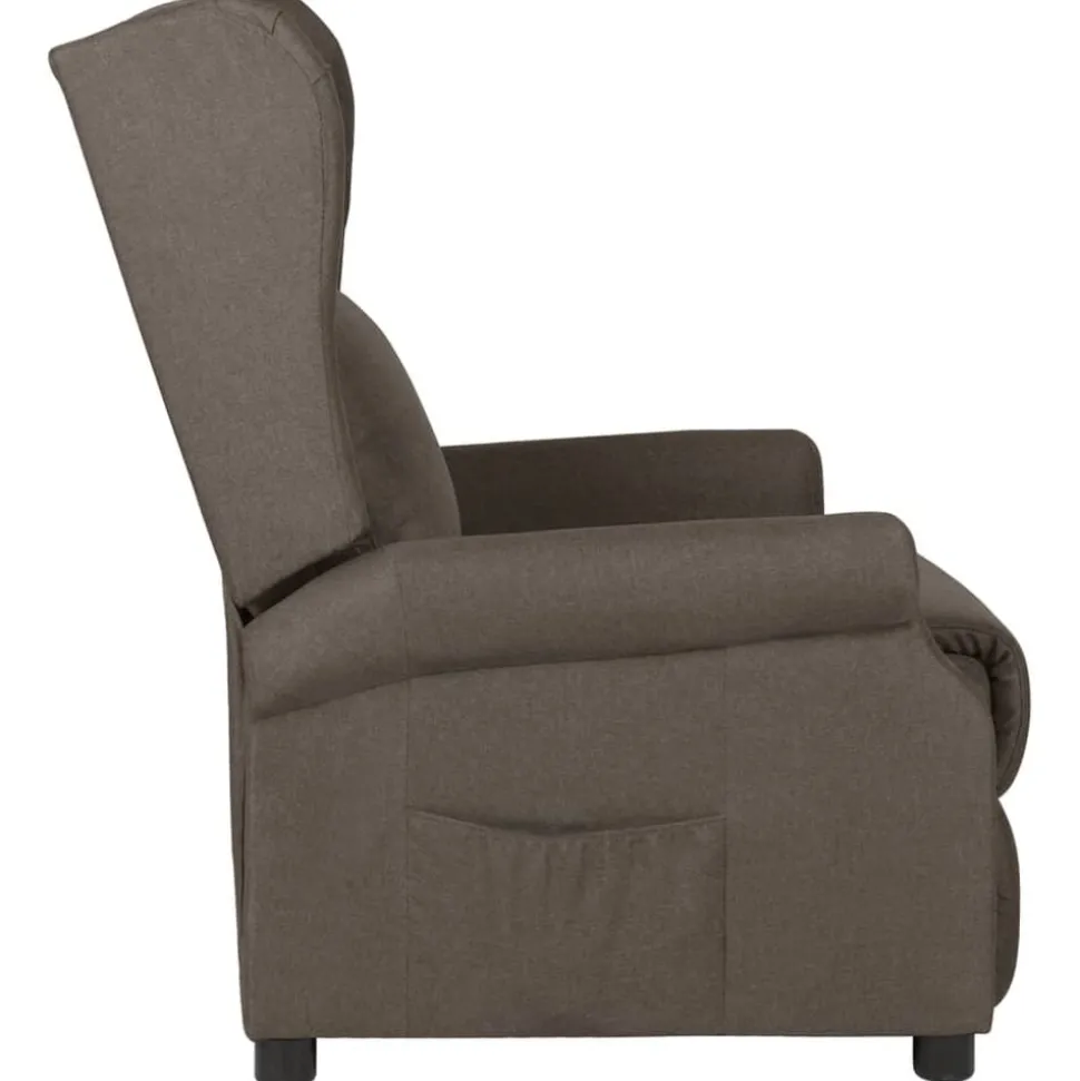 vidaXL Fauteuil verstelbaar stof bruin