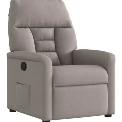 vidaXL Fauteuil verstelbaar stof taupe