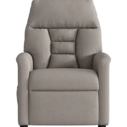 vidaXL Fauteuil verstelbaar stof taupe