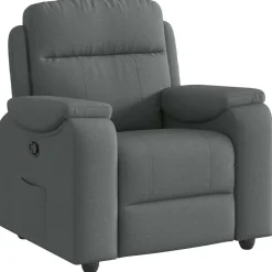 vidaXL Fauteuil verstelbaar stof donkergrijs