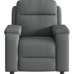 vidaXL Fauteuil verstelbaar stof donkergrijs