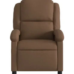 vidaXL Fauteuil verstelbaar stof bruin