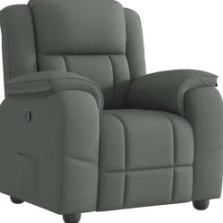 vidaXL Fauteuil verstelbaar stof donkergrijs