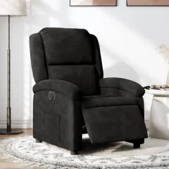vidaXL Fauteuil verstelbaar elektrisch stof zwart