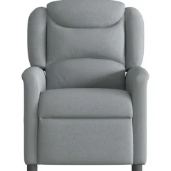 vidaXL Fauteuil verstelbaar stof lichtgrijs