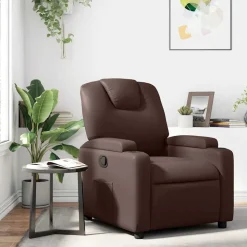 vidaXL Fauteuil verstelbaar kunstleer bruin
