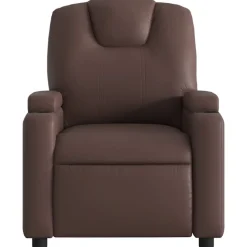 vidaXL Fauteuil verstelbaar kunstleer bruin