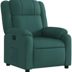 vidaXL Fauteuil verstelbaar stof donkergroen
