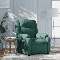 vidaXL Fauteuil verstelbaar stof donkergroen