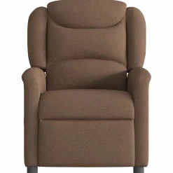 vidaXL Fauteuil verstelbaar stof bruin