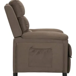 vidaXL Fauteuil verstelbaar stof taupe