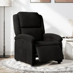 vidaXL Fauteuil verstelbaar elektrisch stof zwart