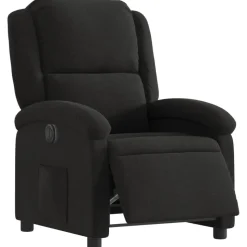 vidaXL Fauteuil verstelbaar elektrisch stof zwart