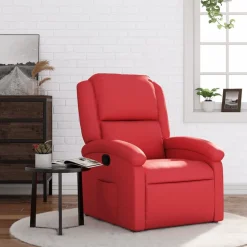 vidaXL Fauteuil verstelbaar kunstleer rood