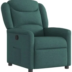 vidaXL Fauteuil verstelbaar stof donkergroen