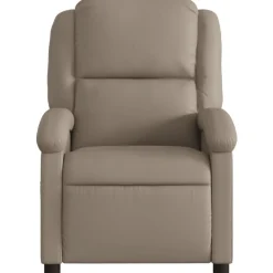 vidaXL Fauteuil verstelbaar kunstleer cappuccinokleurig