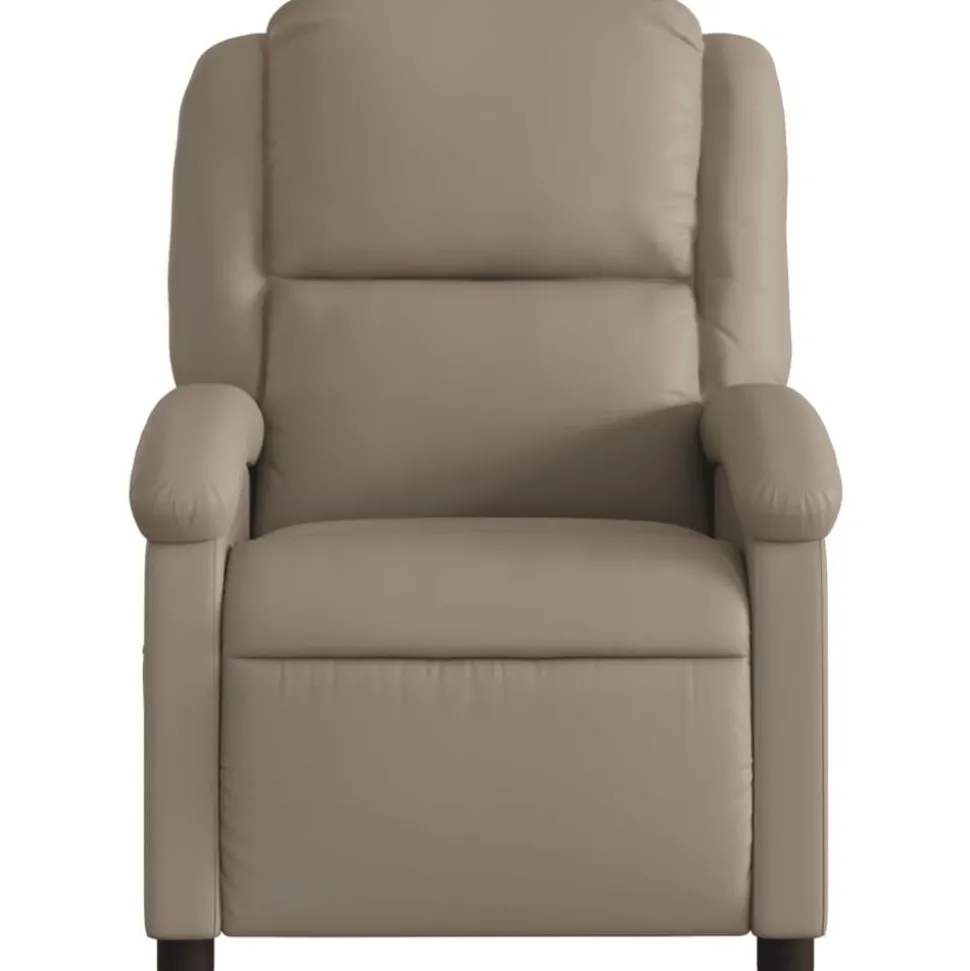 vidaXL Fauteuil verstelbaar kunstleer cappuccinokleurig