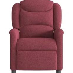 vidaXL Fauteuil verstelbaar stof wijnrood