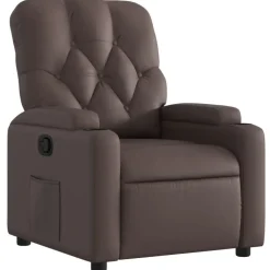vidaXL Fauteuil verstelbaar kunstleer bruin