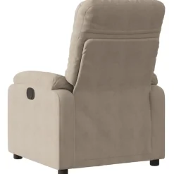 vidaXL Fauteuil verstelbaar microvezelstof taupe