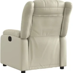 vidaXL Fauteuil verstelbaar kunstleer crèmekleurig