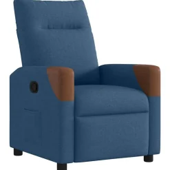 vidaXL Fauteuil verstelbaar stof blauw