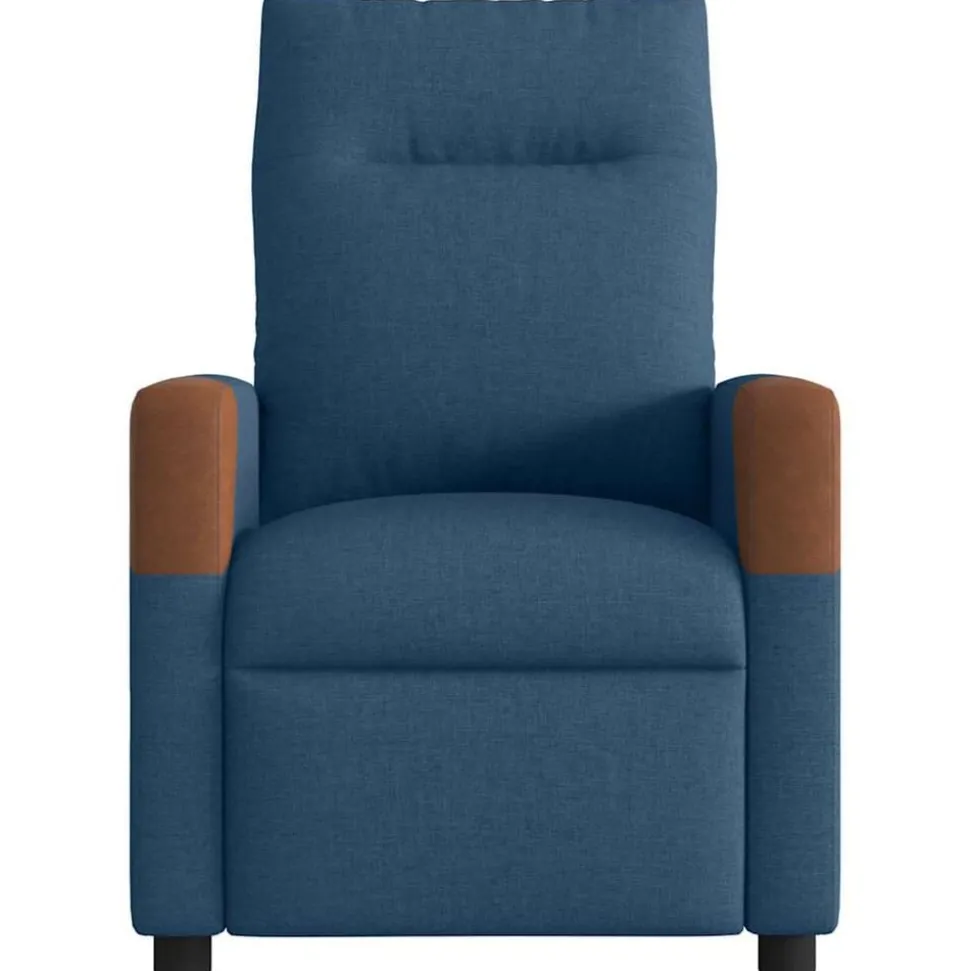 vidaXL Fauteuil verstelbaar stof blauw
