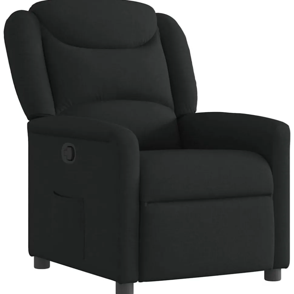 vidaXL Fauteuil verstelbaar stof zwart