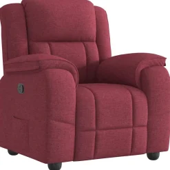 vidaXL Fauteuil verstelbaar stof wijnrood